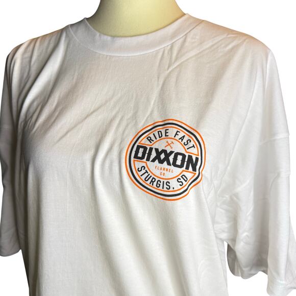 Dixxon Sturgis Rally Ride Fast Graphic Tee, White, Size 2XL, NWOT - Picture 4 of 4